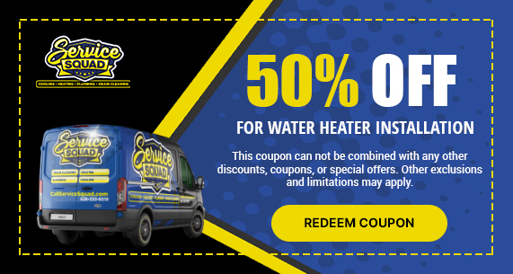 50% Off Water Heater Installation Coupon